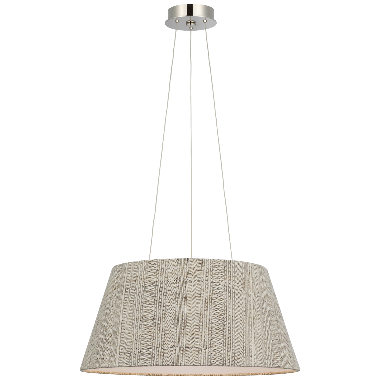 Caufield 21" Hanging Shade | Polished Nickel | Schumacher Natural Mohave Shade