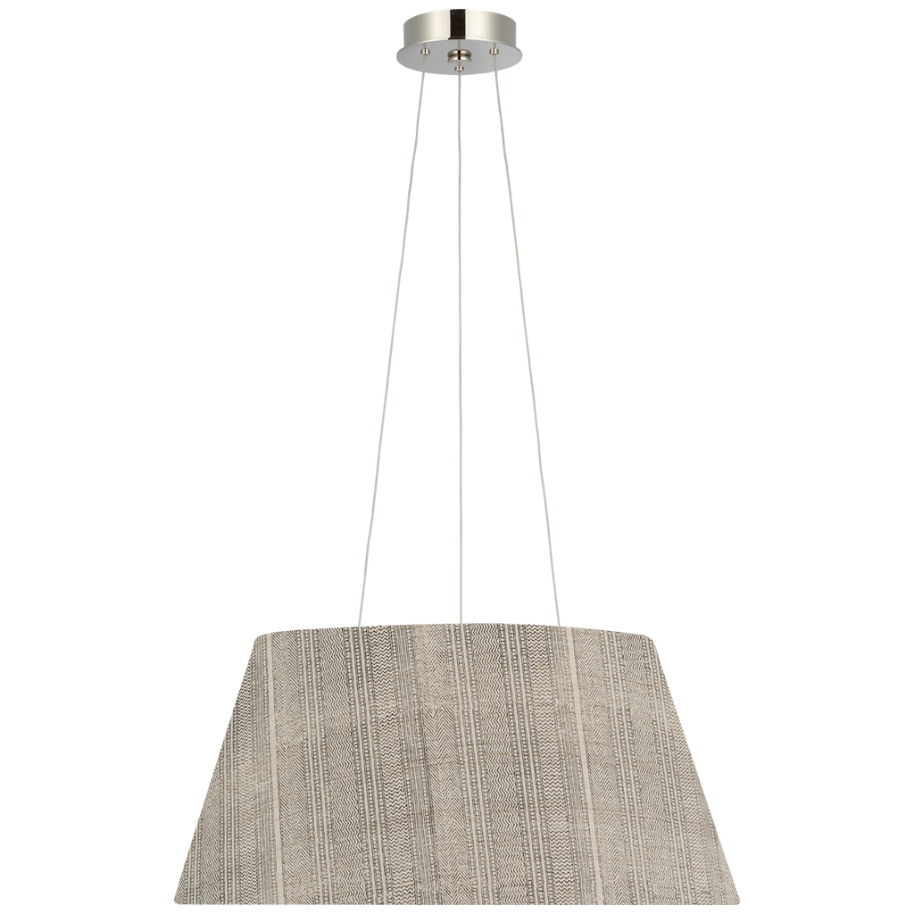 Caufield 21" Hanging Shade | Polished Nickel | Schumacher Natural Mohave Shade