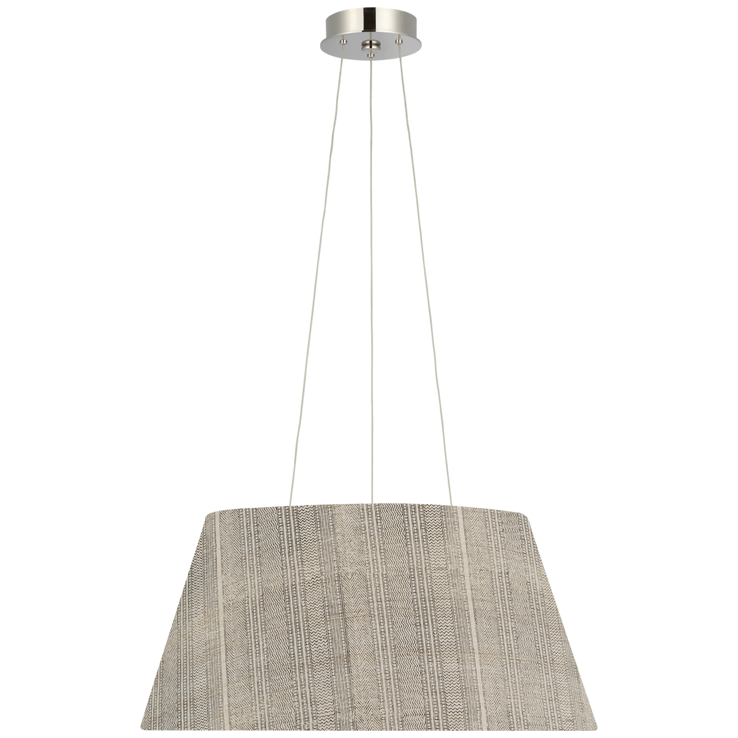 Caufield 21" Hanging Shade | Polished Nickel | Schumacher Natural Mohave Shade