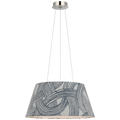 Caufield 21" Hanging Shade | Polished Nickel | Schumacher Blue Freeform Shade