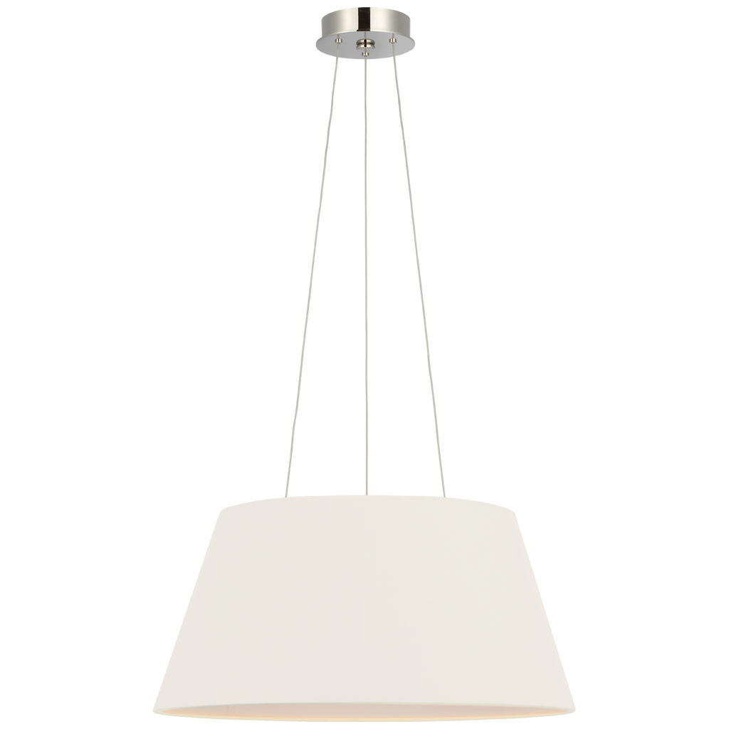Caufield 21" Hanging Shade | Polished Nickel | Linen Shade