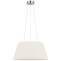Caufield 21" Hanging Shade | Polished Nickel | Linen Shade