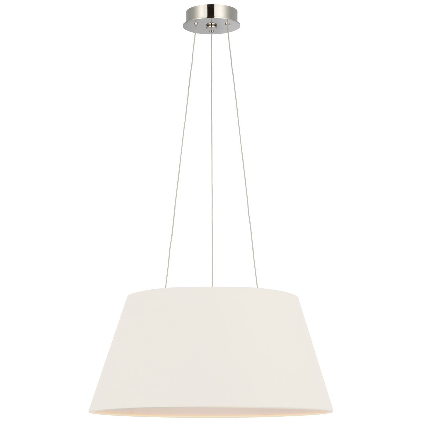 Caufield 21" Hanging Shade | Polished Nickel | Linen Shade
