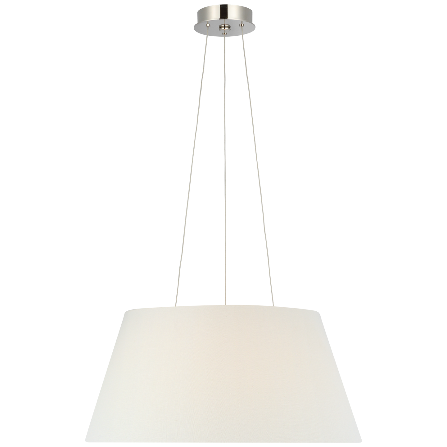 Caufield 21" Hanging Shade | Polished Nickel | Linen Shade