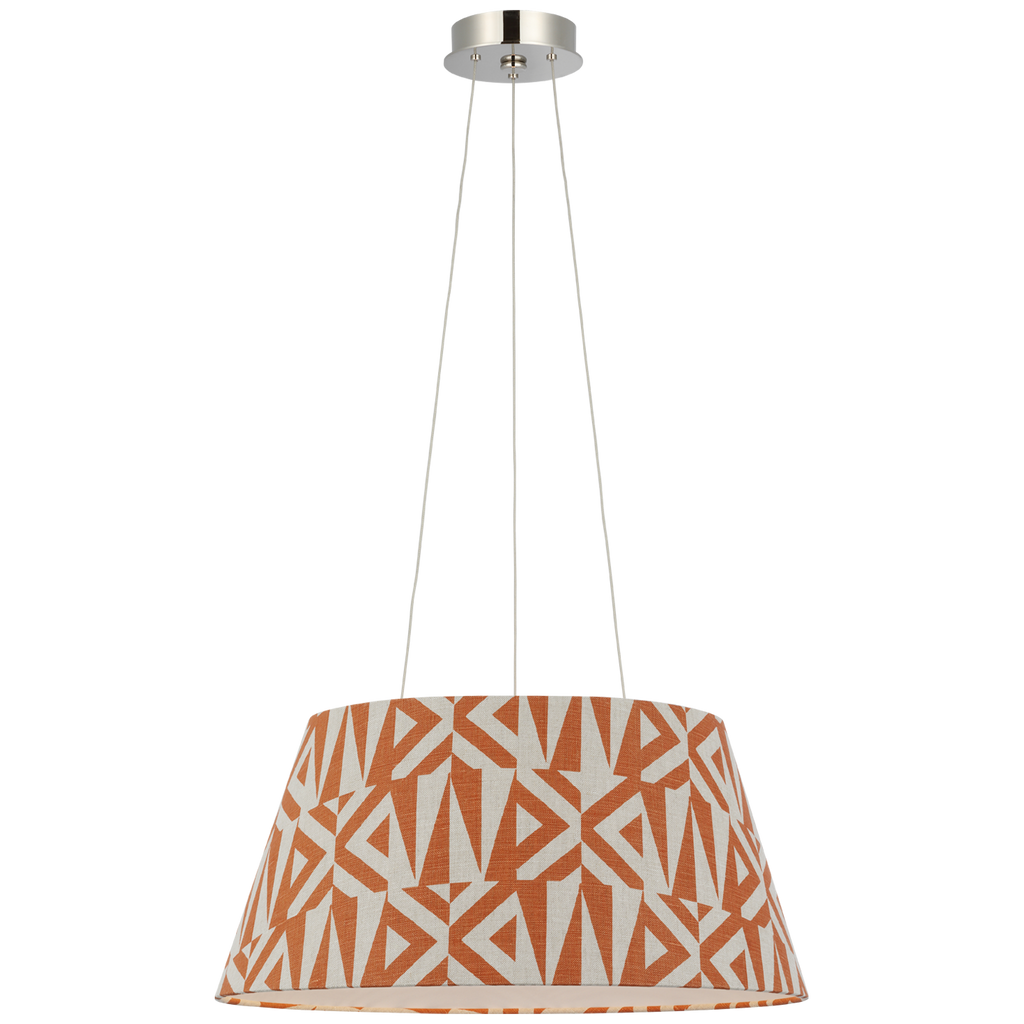 Caufield 21" Hanging Shade | Polished Nickel | Schumacher Brick Amero Shade