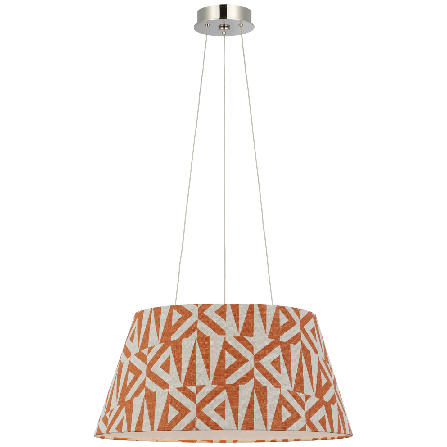 Caufield 21" Hanging Shade | Polished Nickel | Schumacher Brick Amero Shade