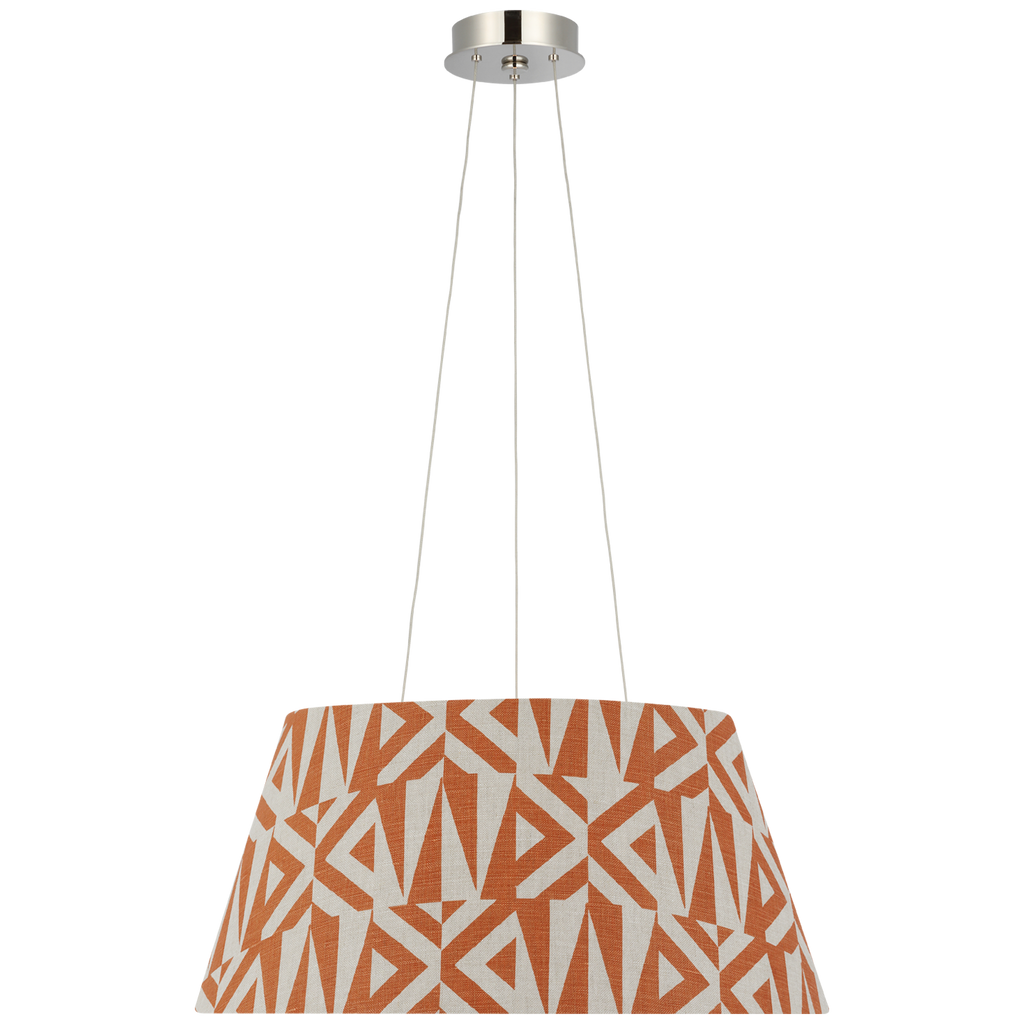 Caufield 21" Hanging Shade | Polished Nickel | Schumacher Brick Amero Shade