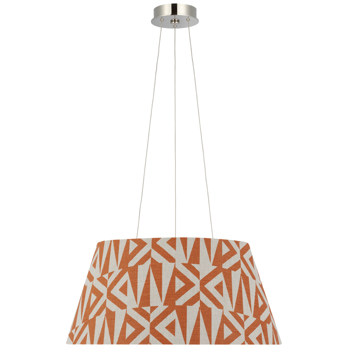 Caufield 21" Hanging Shade | Polished Nickel | Schumacher Brick Amero Shade