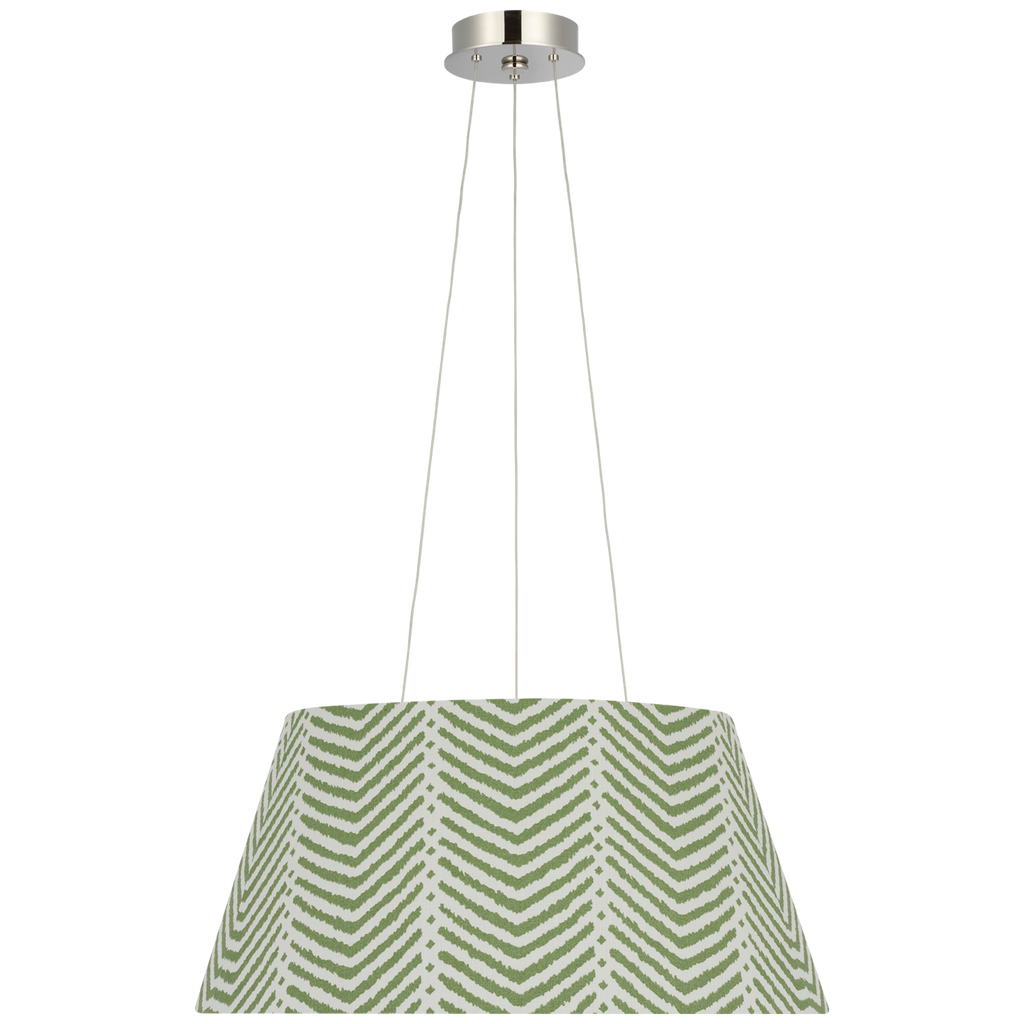 Caufield 21" Hanging Shade | Polished Nickel | Schumacher Verde La Jolla Shade