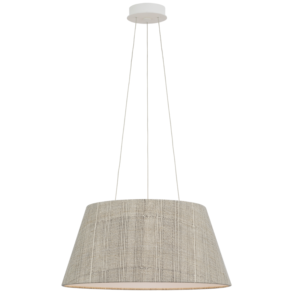 Caufield 21" Hanging Shade | Matte White | Schumacher Natural Mohave Shade