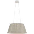 Caufield 21" Hanging Shade | Matte White | Schumacher Natural Mohave Shade