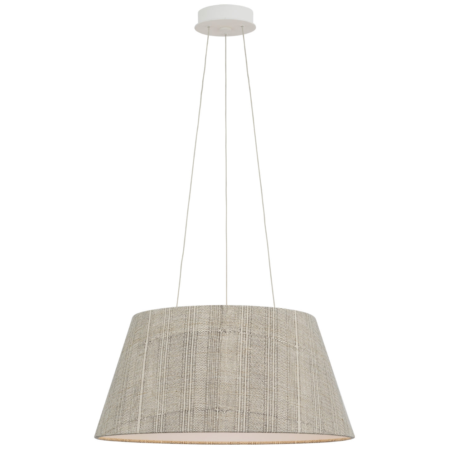 Caufield 21" Hanging Shade | Matte White | Schumacher Natural Mohave Shade