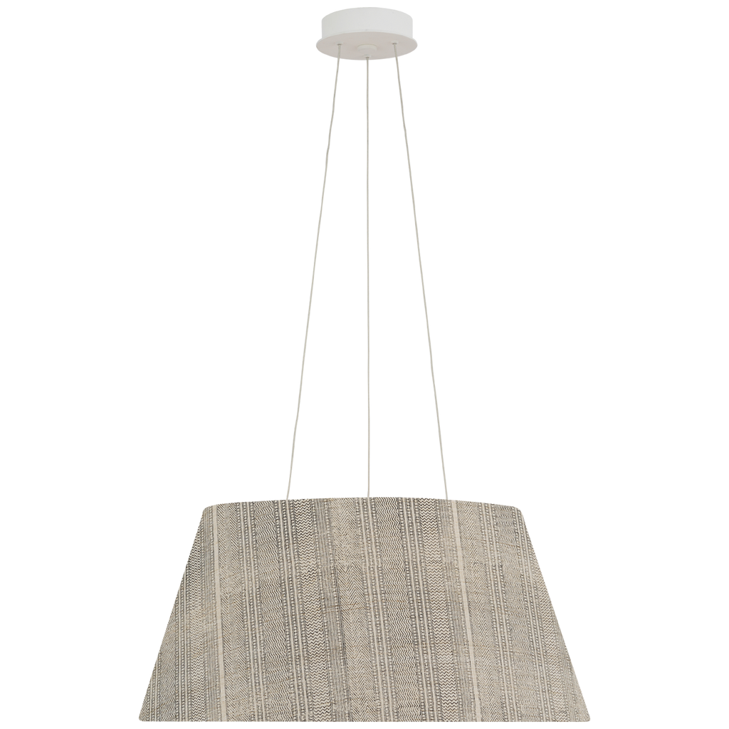 Caufield 21" Hanging Shade | Matte White | Schumacher Natural Mohave Shade