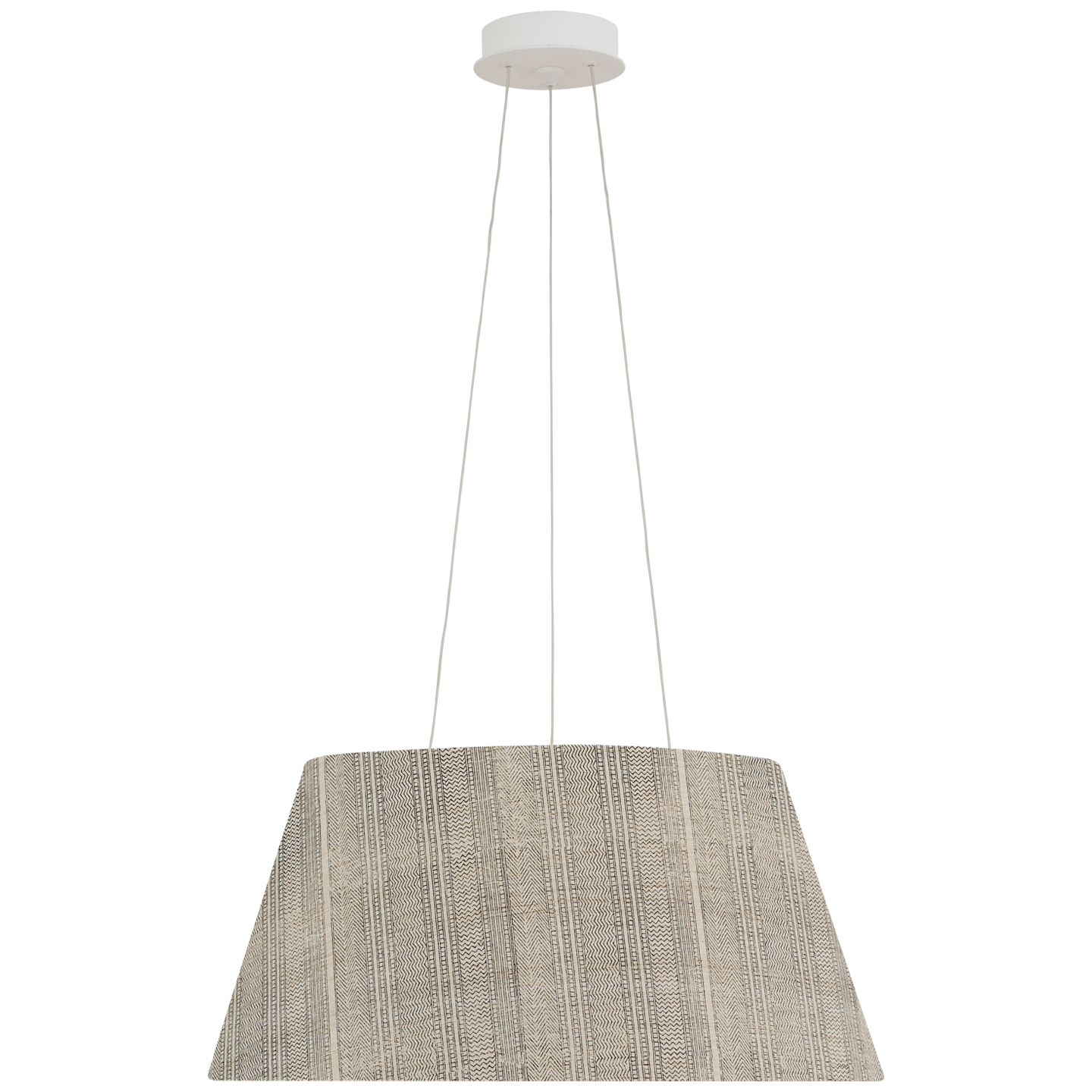 Caufield 21" Hanging Shade | Matte White | Schumacher Natural Mohave Shade