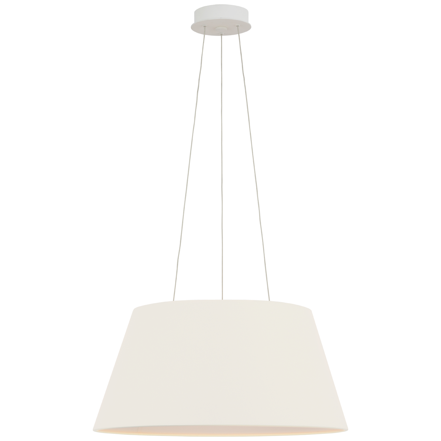 Caufield 21" Hanging Shade | Matte White | Linen Shade