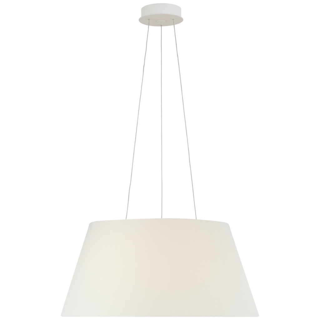 Caufield 21" Hanging Shade | Matte White | Linen Shade