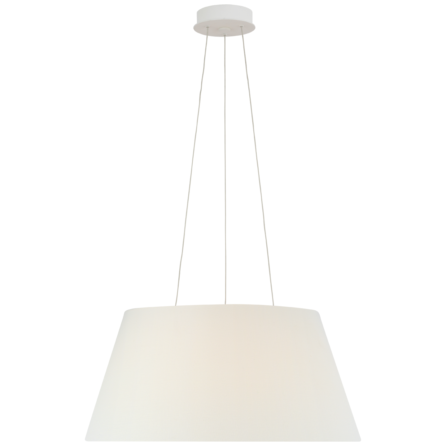 Caufield 21" Hanging Shade | Matte White | Linen Shade