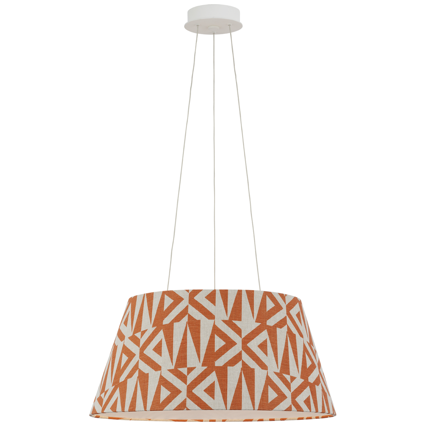 Caufield 21" Hanging Shade | Matte White | Schumacher Brick Amero Shade