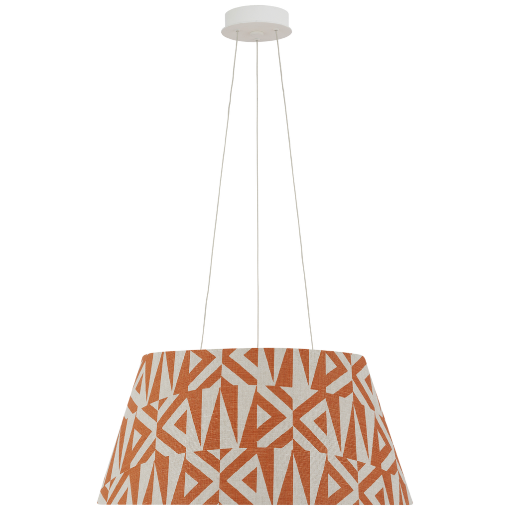 Caufield 21" Hanging Shade | Matte White | Schumacher Brick Amero Shade