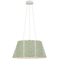 Caufield 21" Hanging Shade | Matte White | Schumacher Verde La Jolla Shade