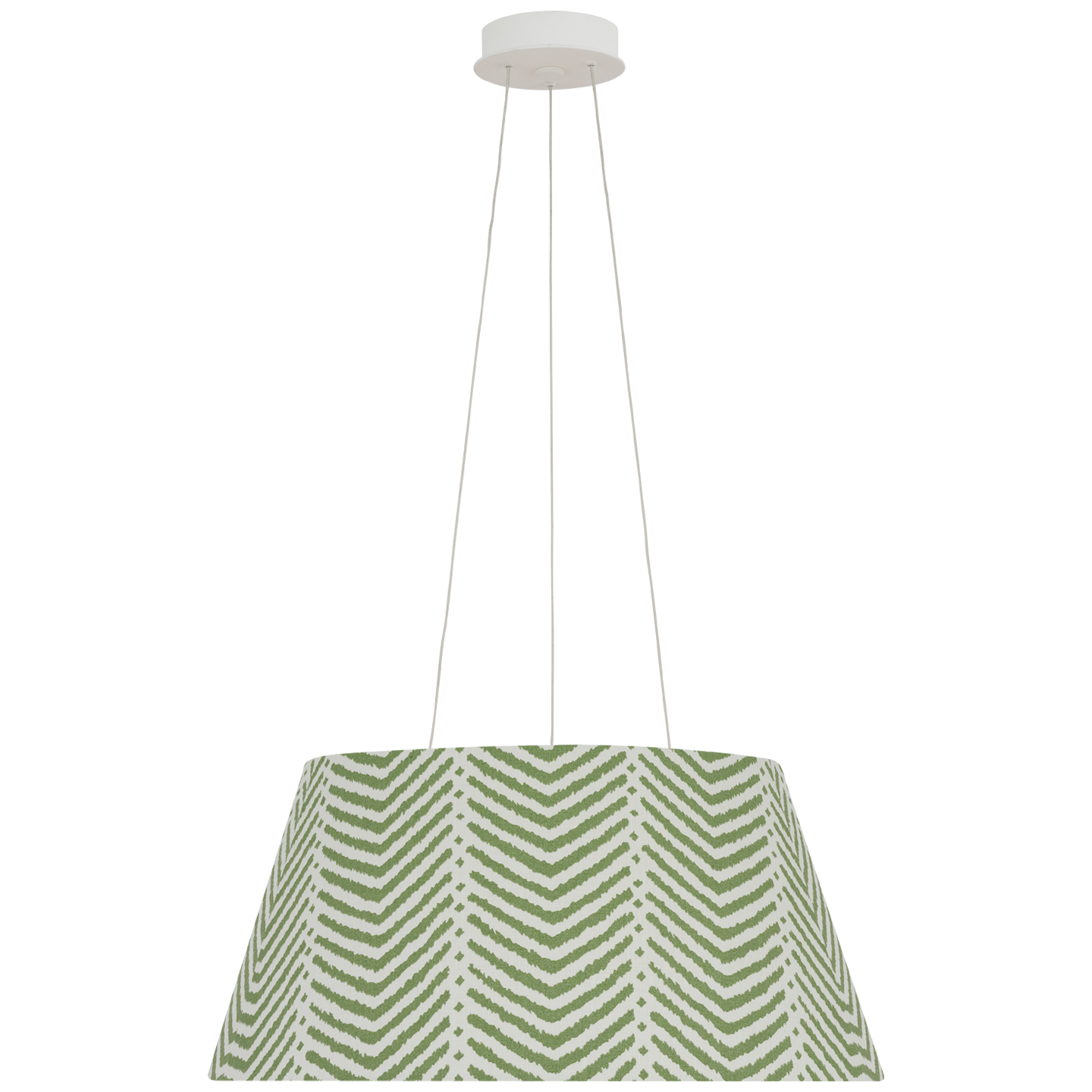 Caufield 21" Hanging Shade | Matte White | Schumacher Verde La Jolla Shade