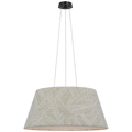 Caufield 29" Hanging Shade | Bronze | Schumacher Taupe Abstract Leaf Shade