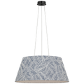 Caufield 29" Hanging Shade | Bronze | Schumacher Navy Abstract Leaf Shade