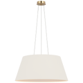 Caufield 29" Hanging Shade | Hand-Rubbed Antique Brass | Linen Shade