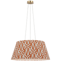 Caufield 29" Hanging Shade | Hand-Rubbed Antique Brass | Schumacher Brick Amero Shade