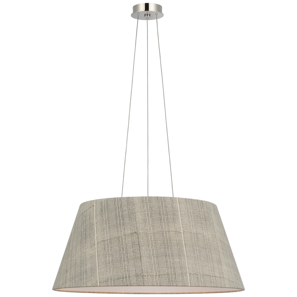 Caufield 29" Hanging Shade | Polished Nickel | Schumacher Natural Mohave Shade