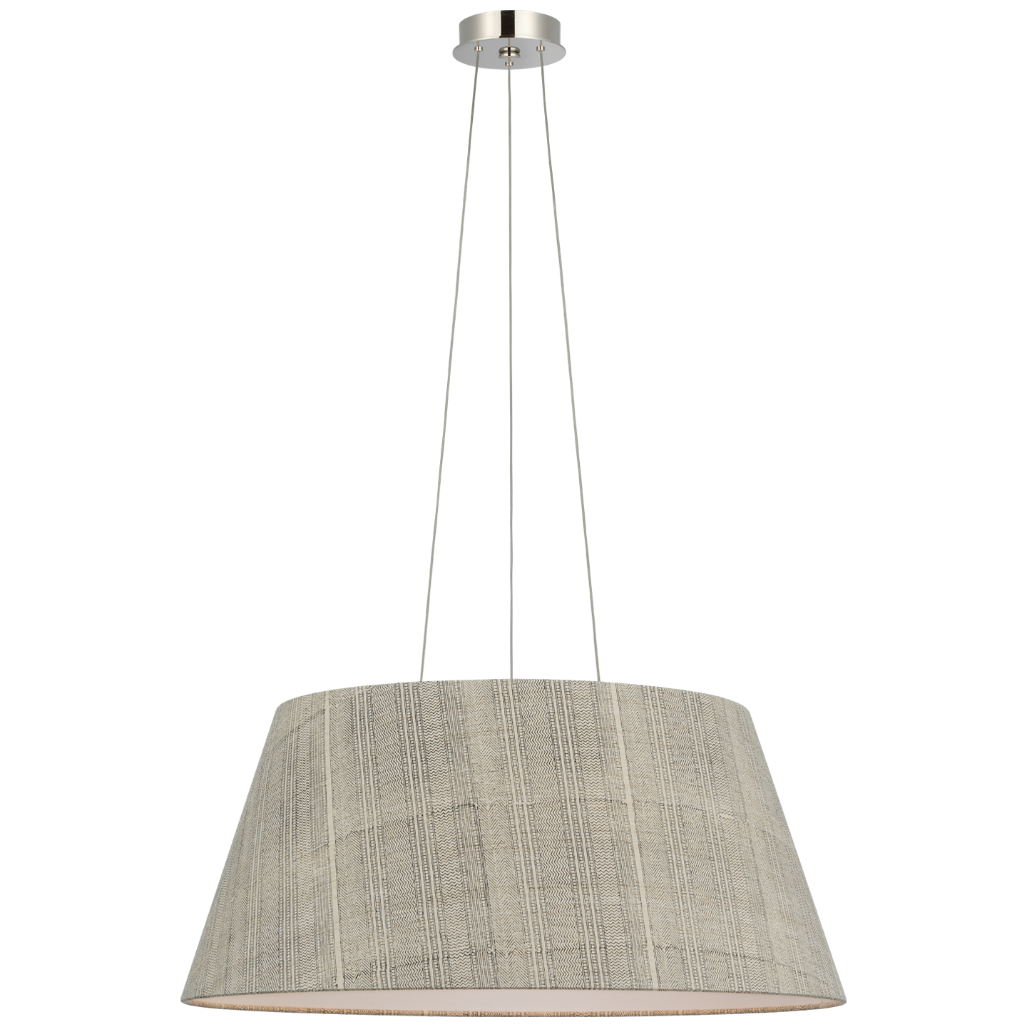 Caufield 29" Hanging Shade | Polished Nickel | Schumacher Natural Mohave Shade