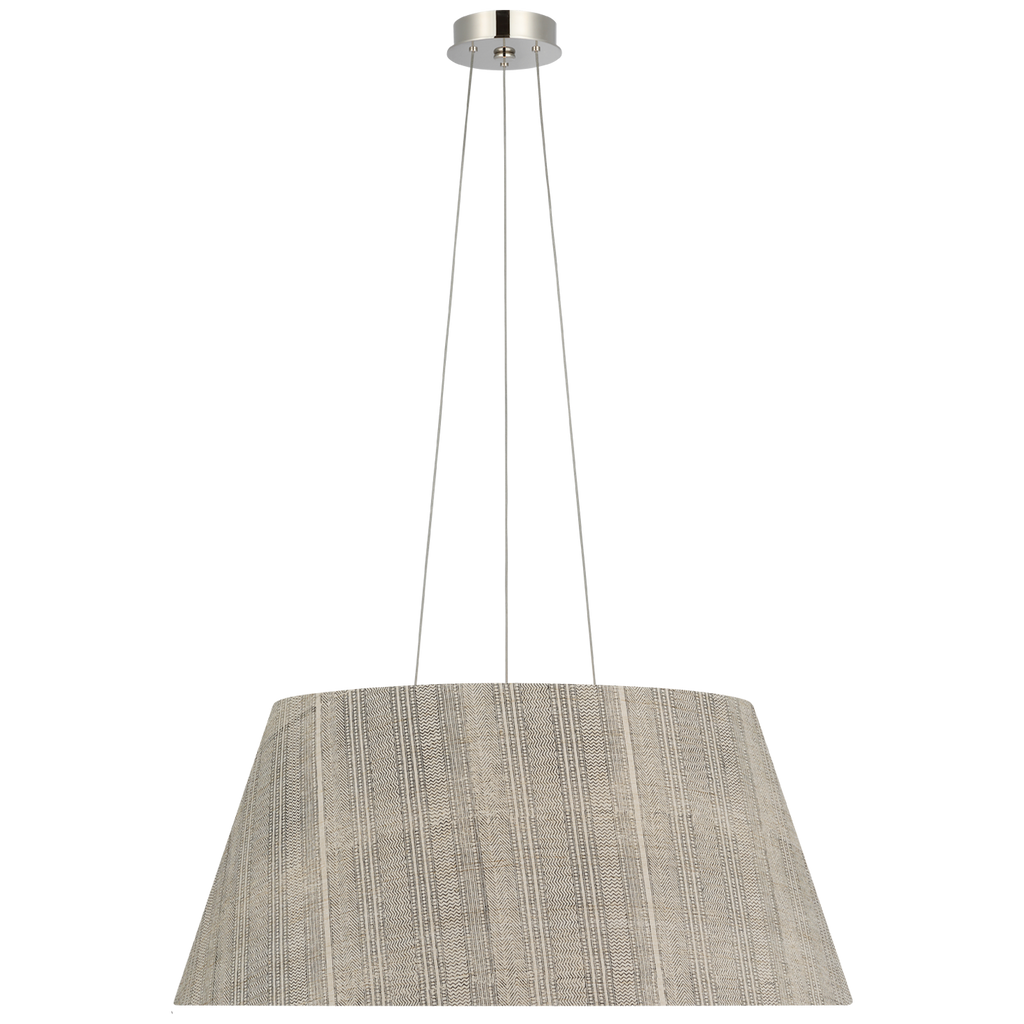 Caufield 29" Hanging Shade | Polished Nickel | Schumacher Natural Mohave Shade