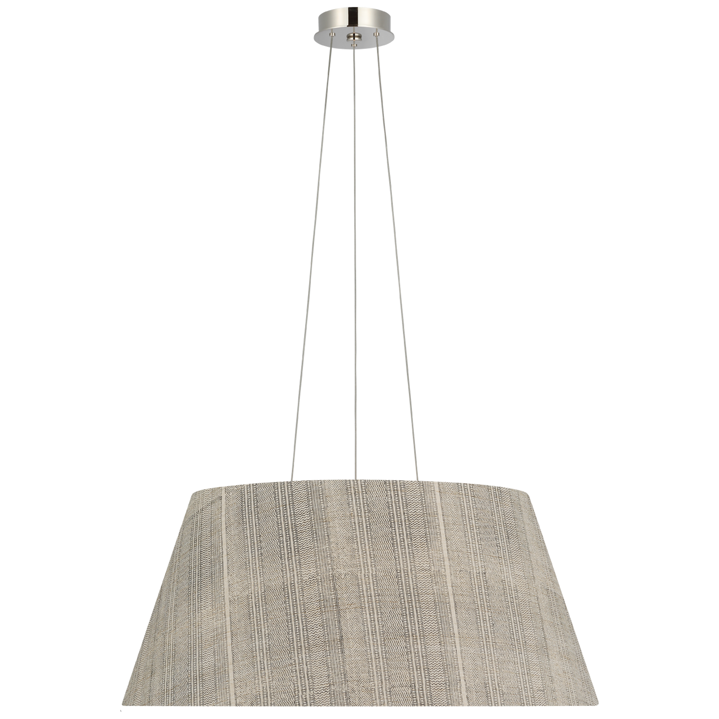 Caufield 29" Hanging Shade | Polished Nickel | Schumacher Natural Mohave Shade