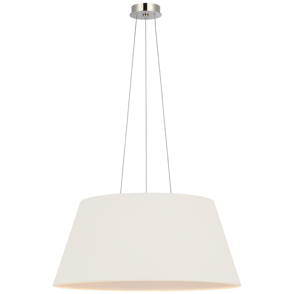 Caufield 29" Hanging Shade | Polished Nickel | Linen Shade