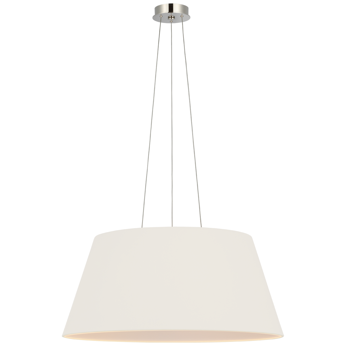 Caufield 29" Hanging Shade | Polished Nickel | Linen Shade