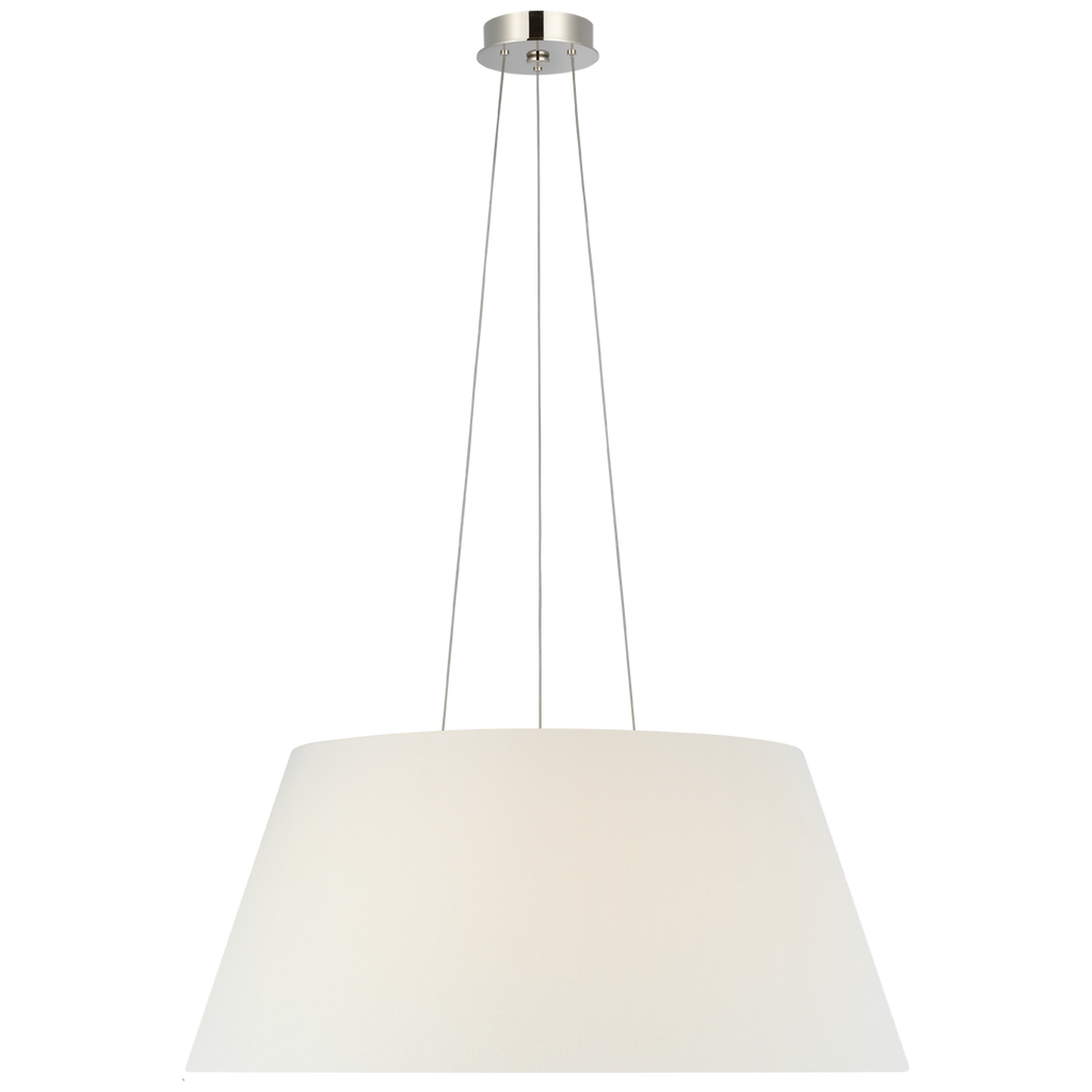 Caufield 29" Hanging Shade | Polished Nickel | Linen Shade