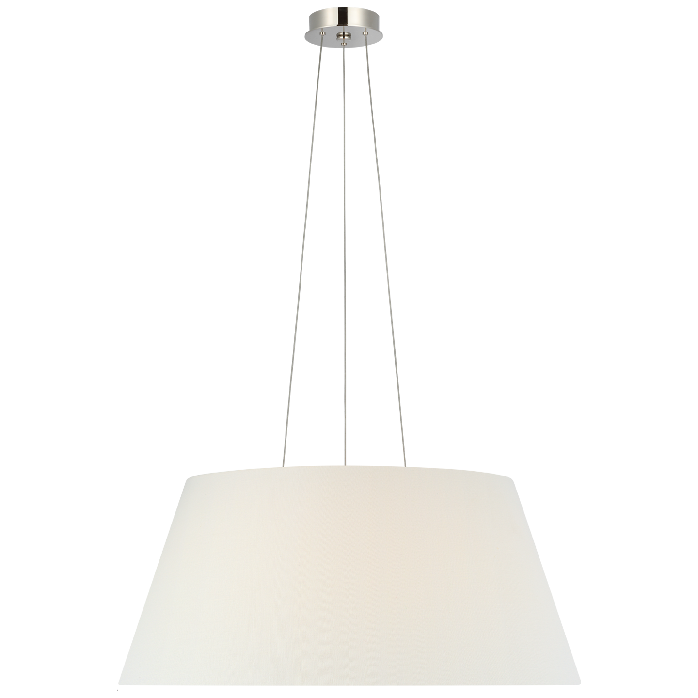 Caufield 29" Hanging Shade | Polished Nickel | Linen Shade