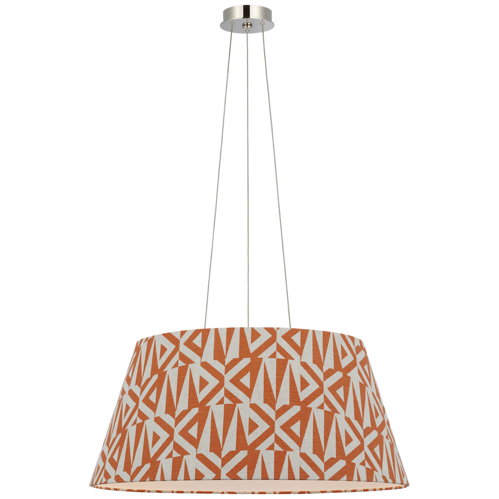 Caufield 29" Hanging Shade | Polished Nickel | Schumacher Brick Amero Shade
