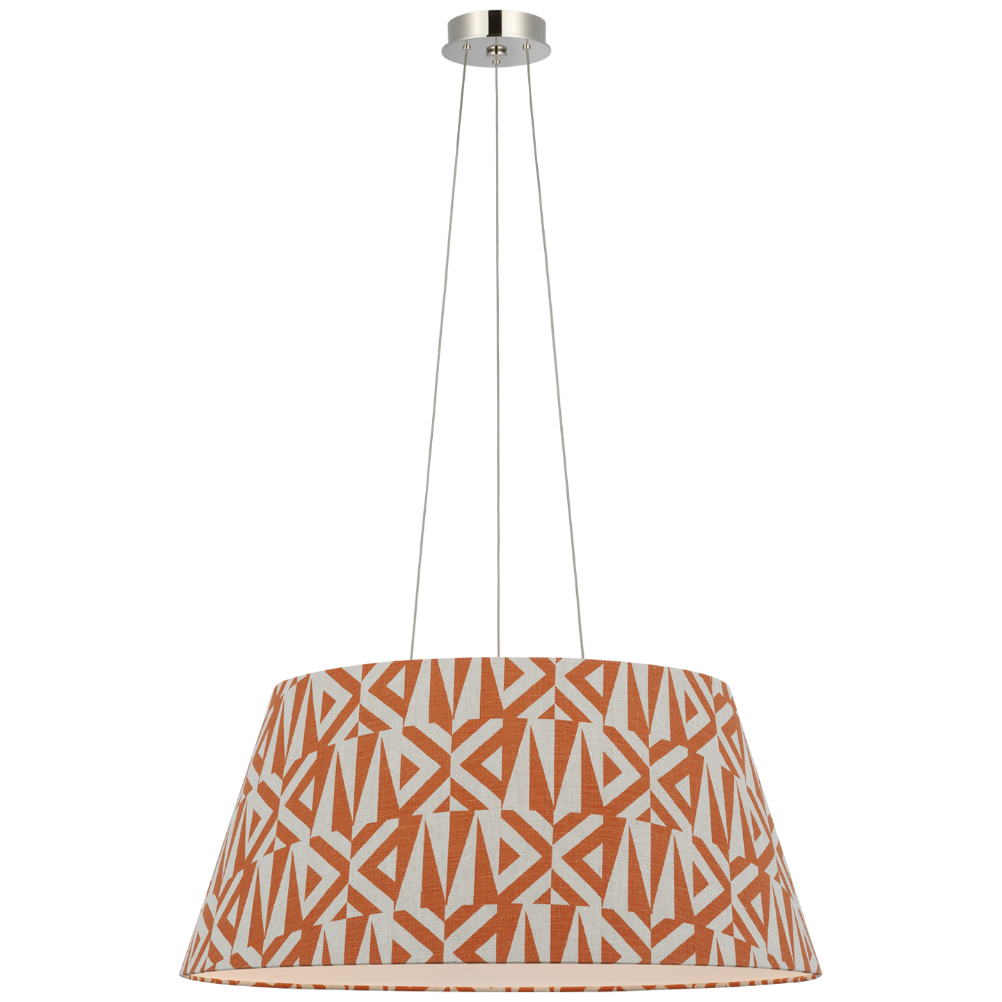Caufield 29" Hanging Shade | Polished Nickel | Schumacher Brick Amero Shade