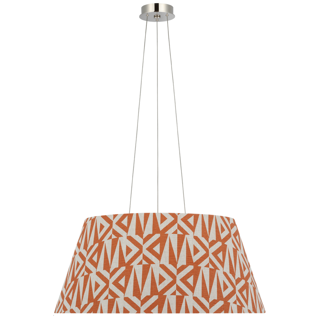 Caufield 29" Hanging Shade | Polished Nickel | Schumacher Brick Amero Shade