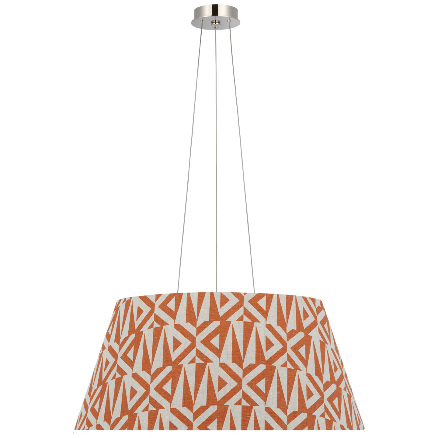 Caufield 29" Hanging Shade | Polished Nickel | Schumacher Brick Amero Shade