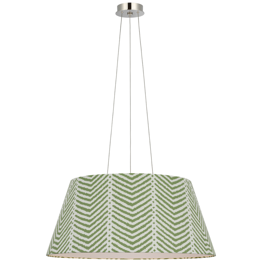 Caufield 29" Hanging Shade | Polished Nickel | Schumacher Verde La Jolla Shade