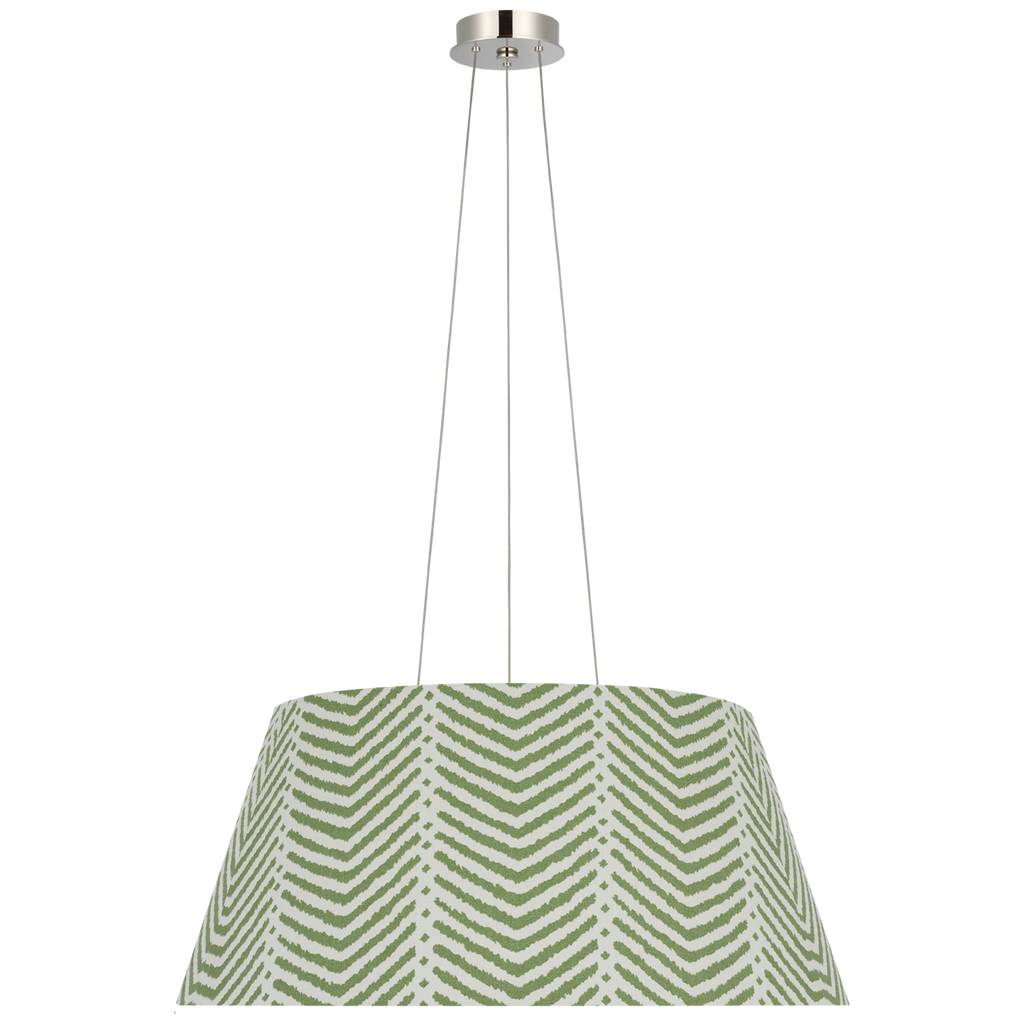 Caufield 29" Hanging Shade | Polished Nickel | Schumacher Verde La Jolla Shade
