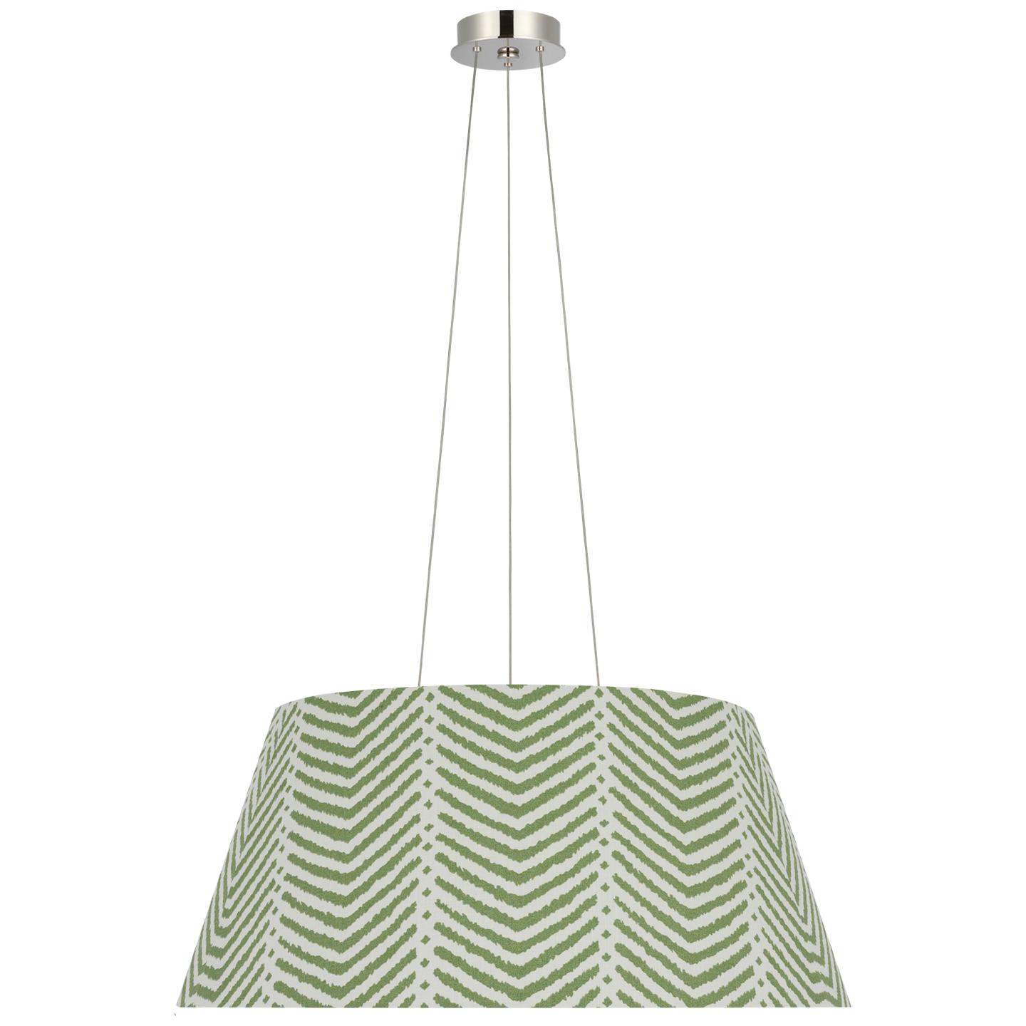 Caufield 29" Hanging Shade | Polished Nickel | Schumacher Verde La Jolla Shade