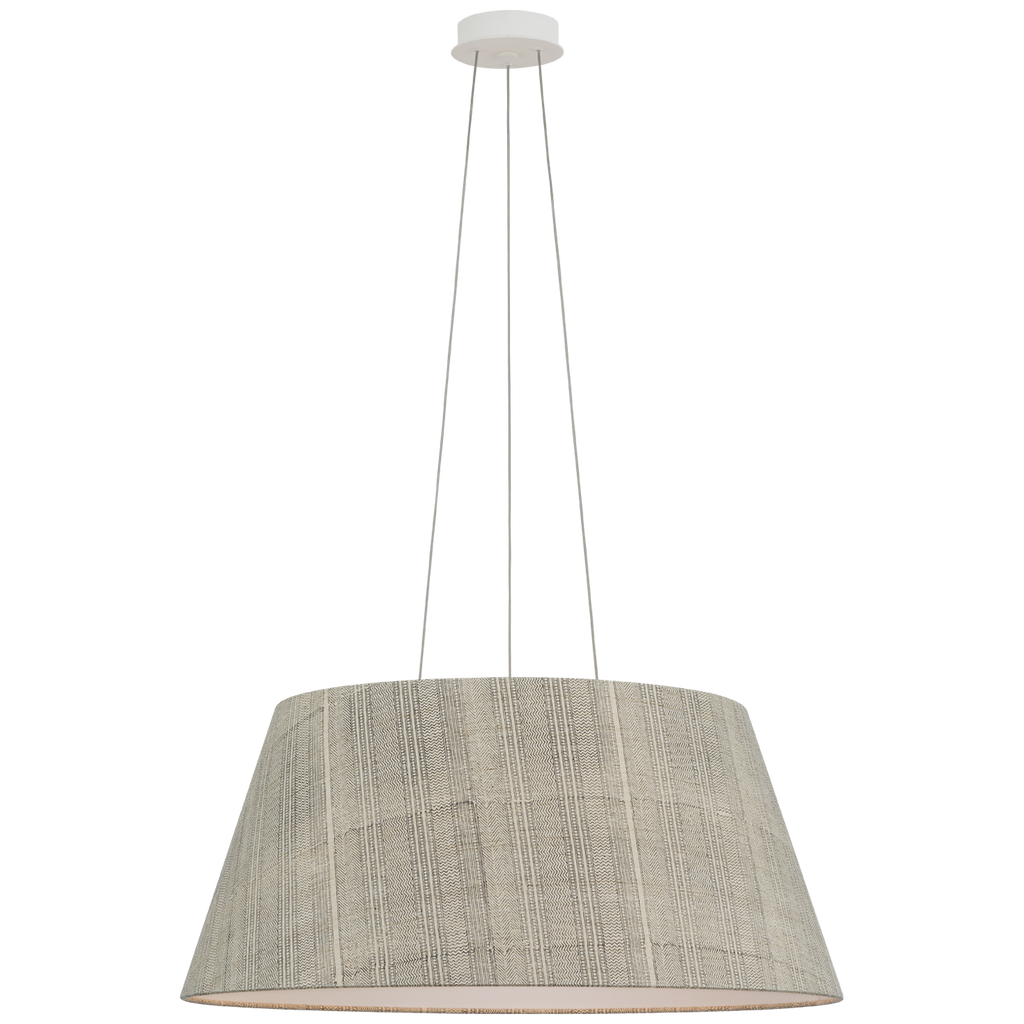 Caufield 29" Hanging Shade | Matte White | Schumacher Natural Mohave Shade