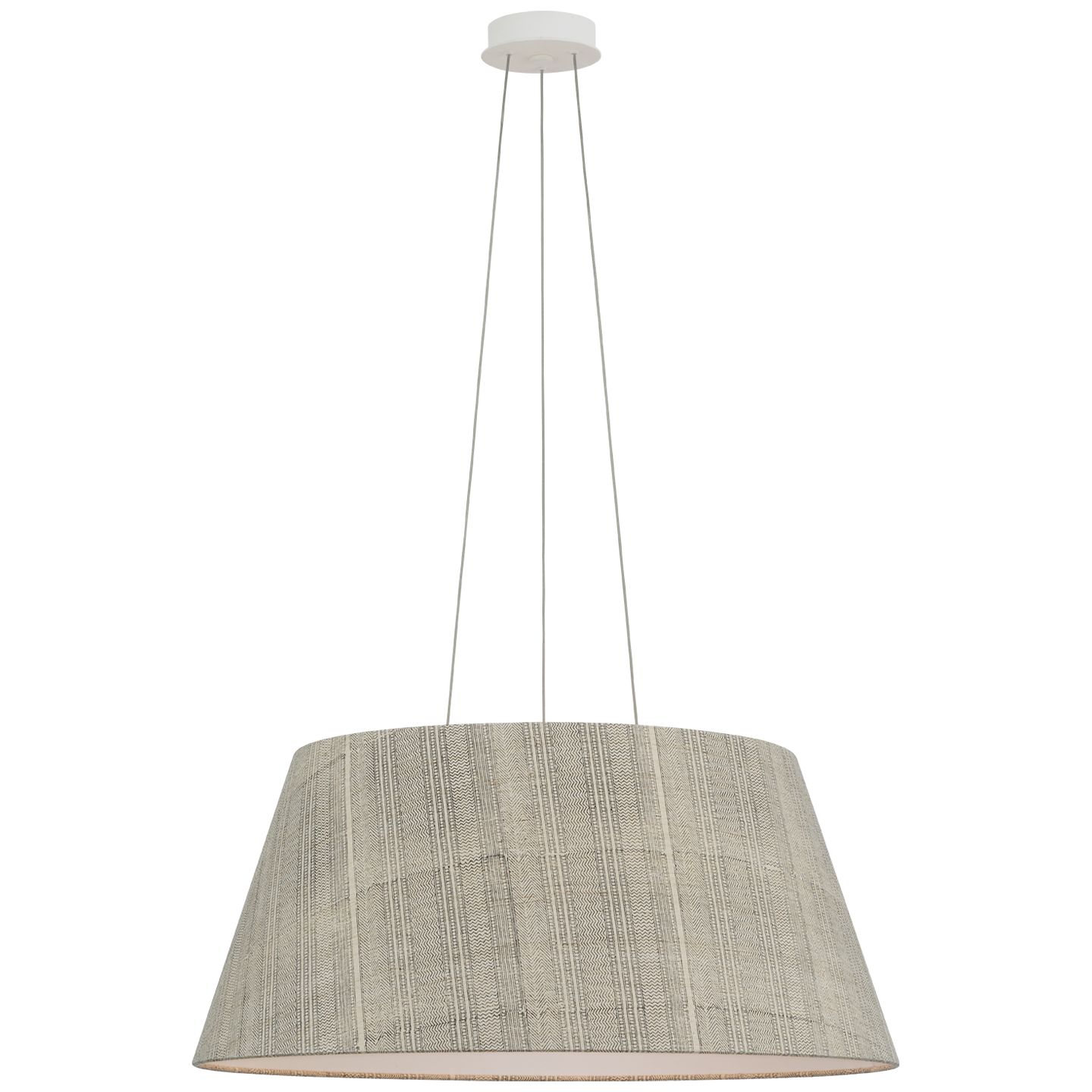 Caufield 29" Hanging Shade | Matte White | Schumacher Natural Mohave Shade
