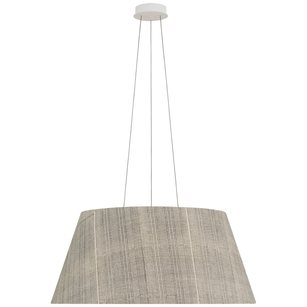 Caufield 29" Hanging Shade | Matte White | Schumacher Natural Mohave Shade