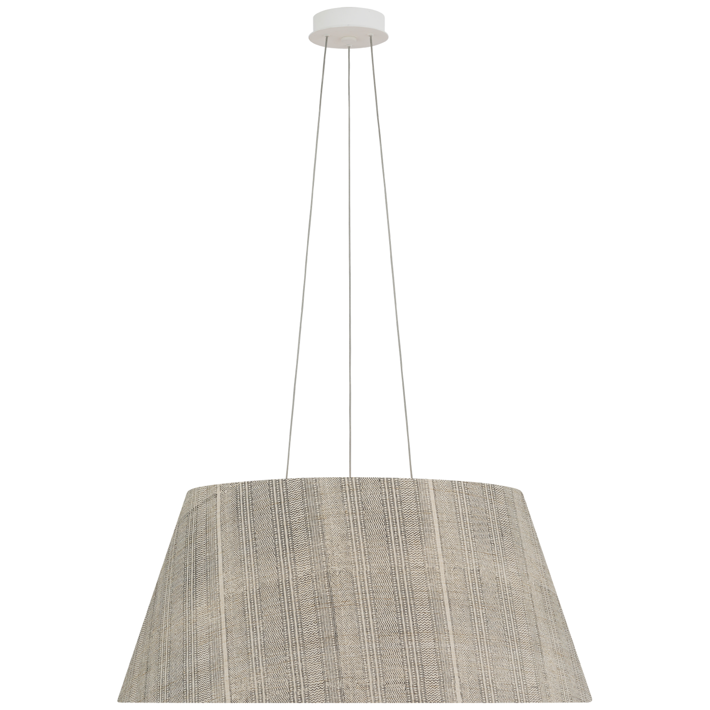 Caufield 29" Hanging Shade | Matte White | Schumacher Natural Mohave Shade