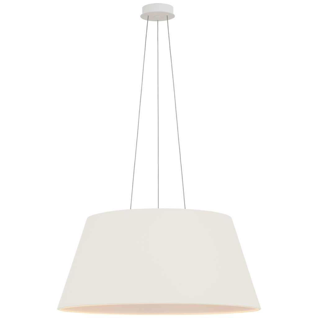 Caufield 29" Hanging Shade | Matte White | Linen Shade