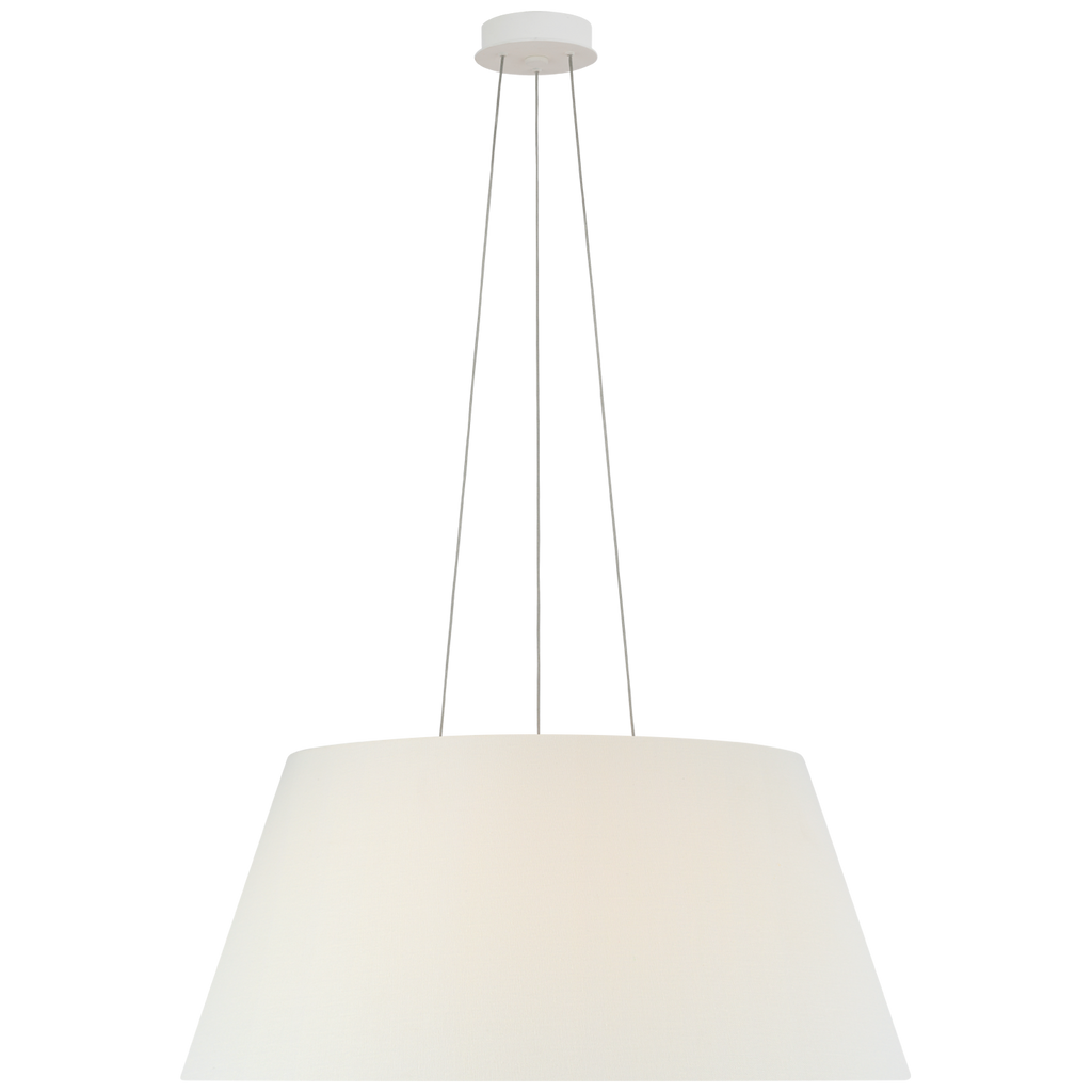 Caufield 29" Hanging Shade | Matte White | Linen Shade